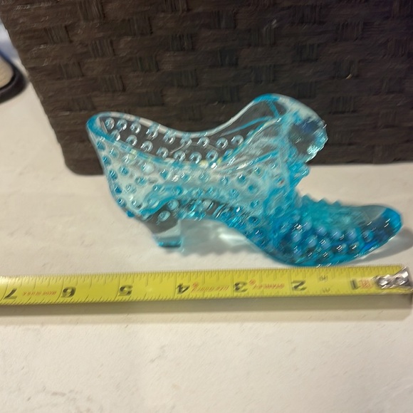Vintage 1940 blue Fenton hobnail shoe Cinderella design - Picture 2 of 8